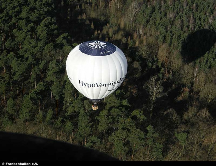 Der Hypo-Vereinsbank-Ballon von oben